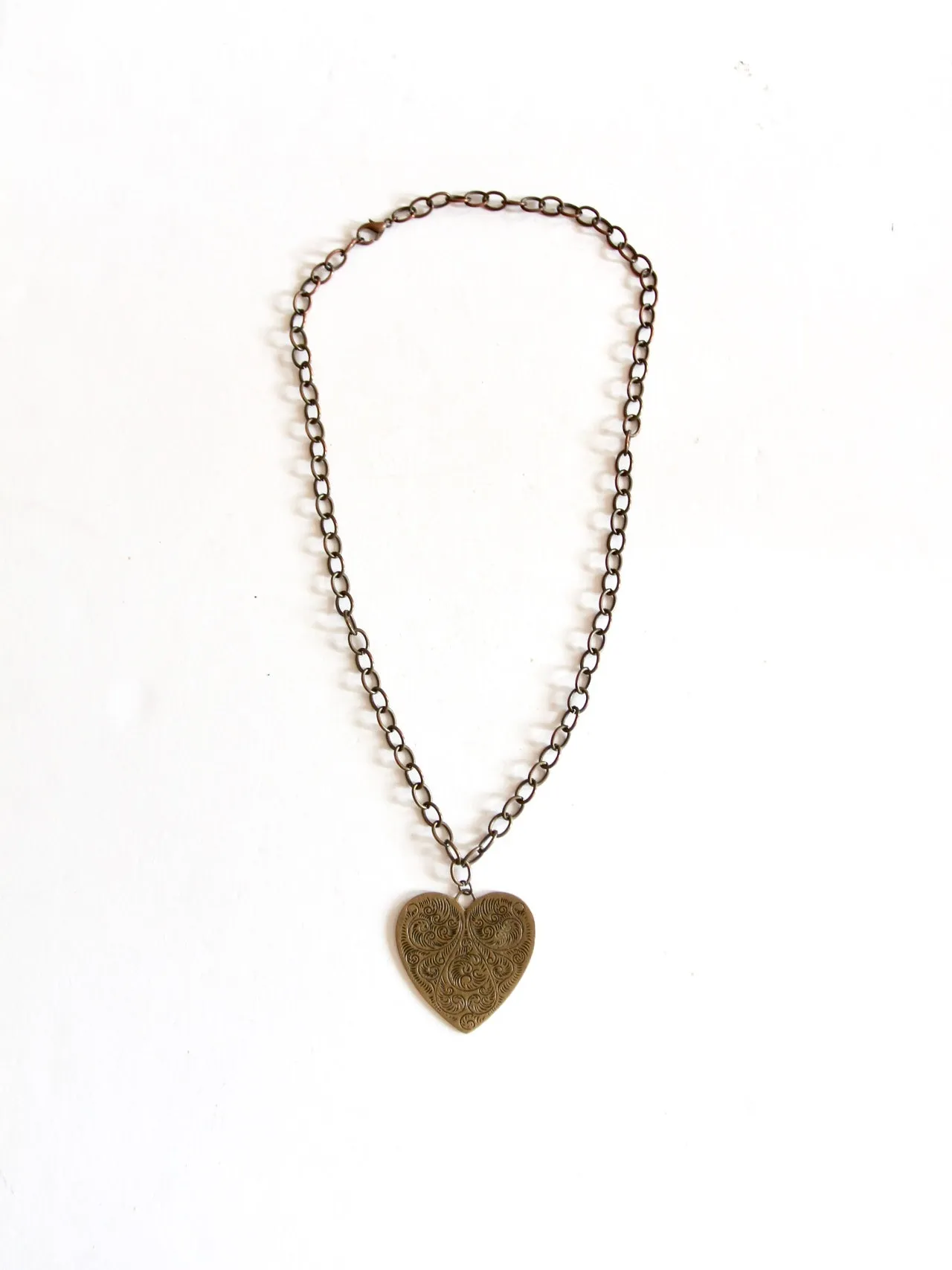 vintage heart pendant necklace