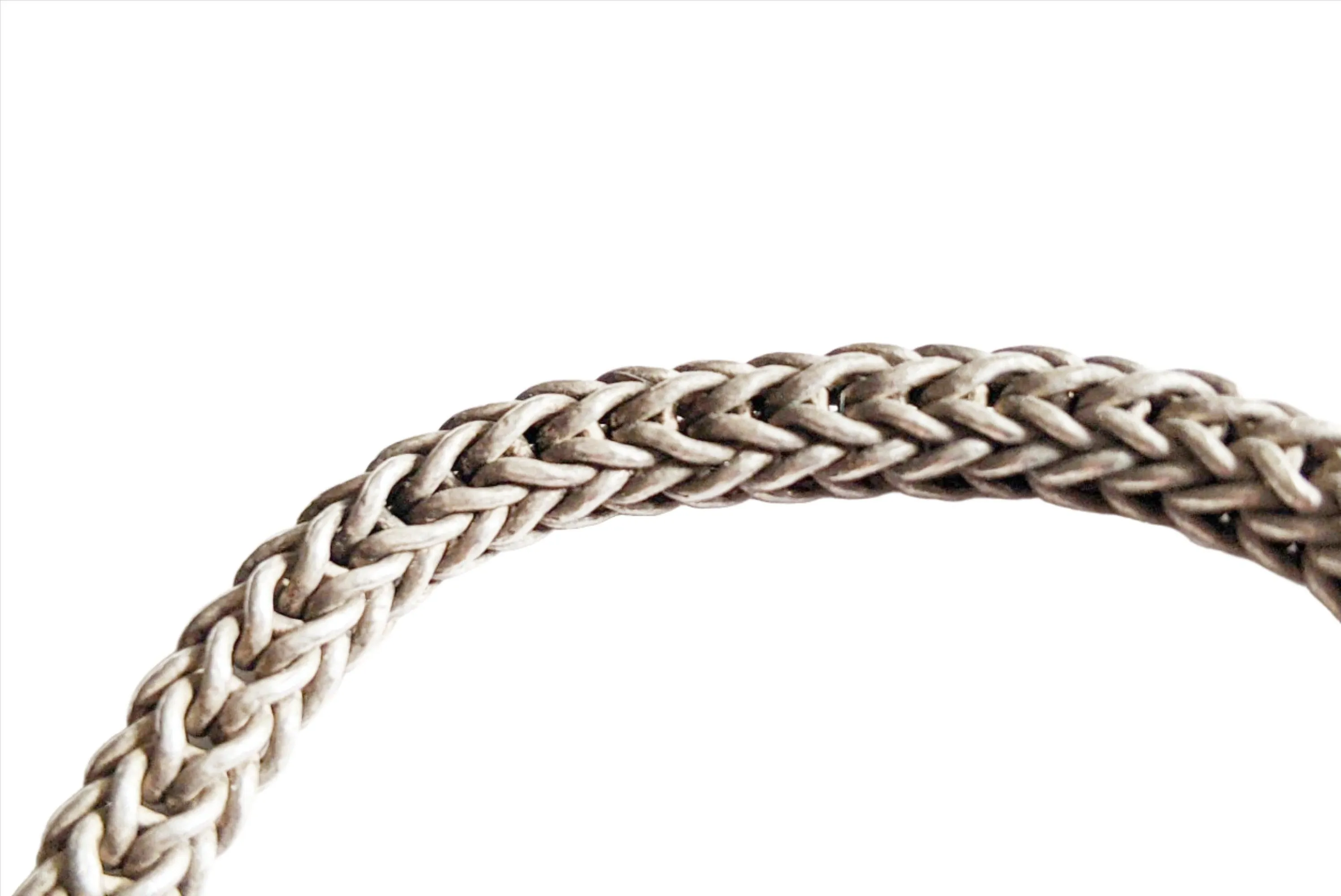 Vintage Indian Braided Silver Bracelet