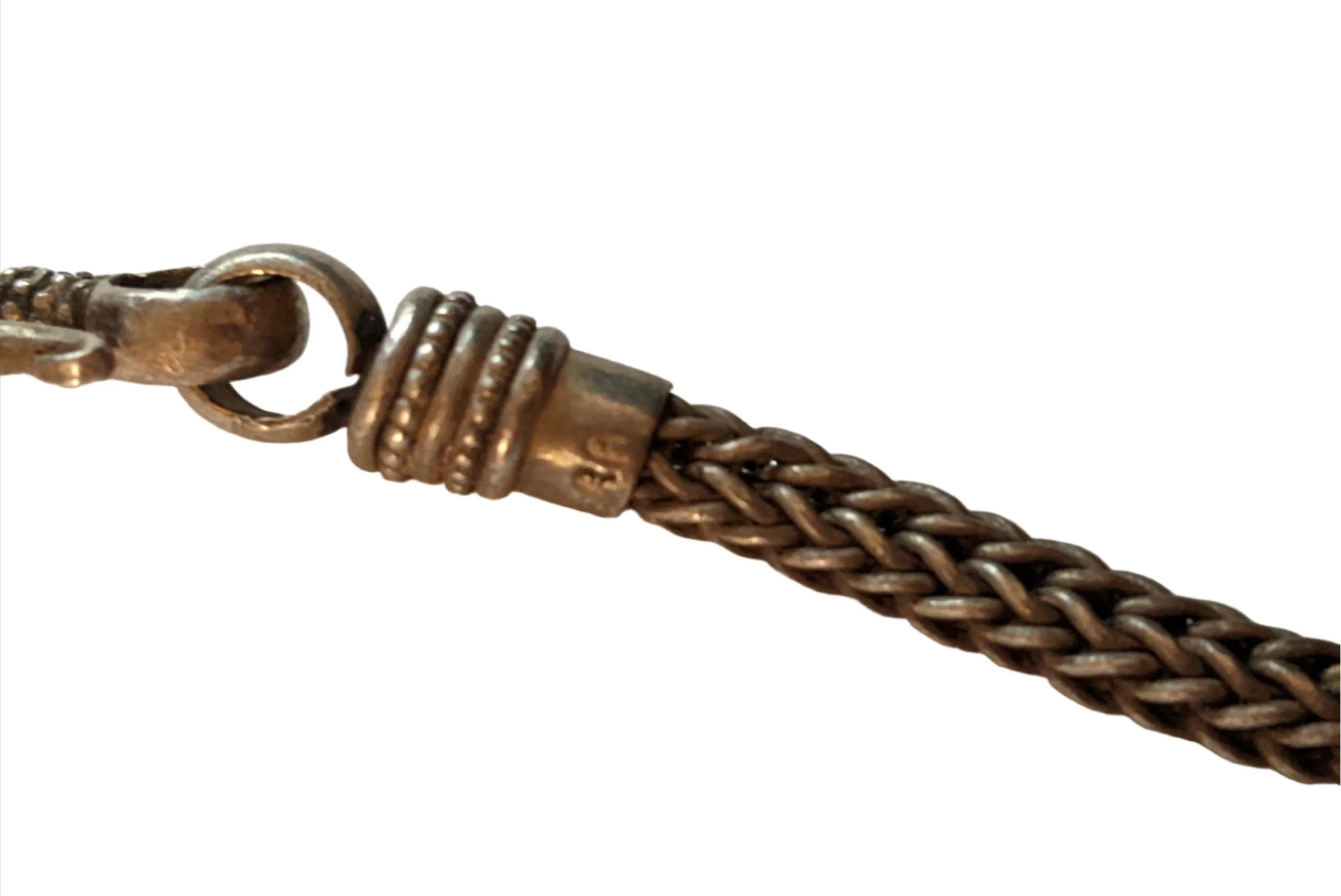 Vintage Indian Braided Silver Bracelet