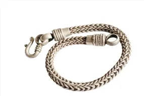 Vintage Indian Braided Silver Bracelet