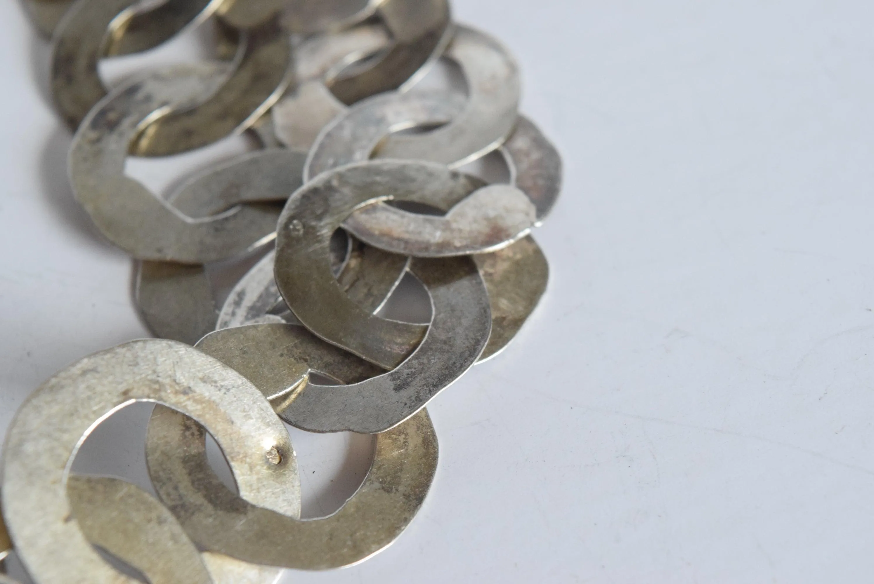 Vintage Silver Tunisian Rihana Chain Necklace with Berber Pendants