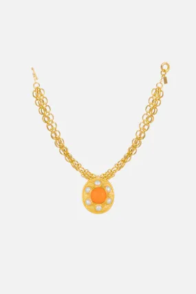 VIVIENNE ORANGE CORAL NECKLACE MULTI