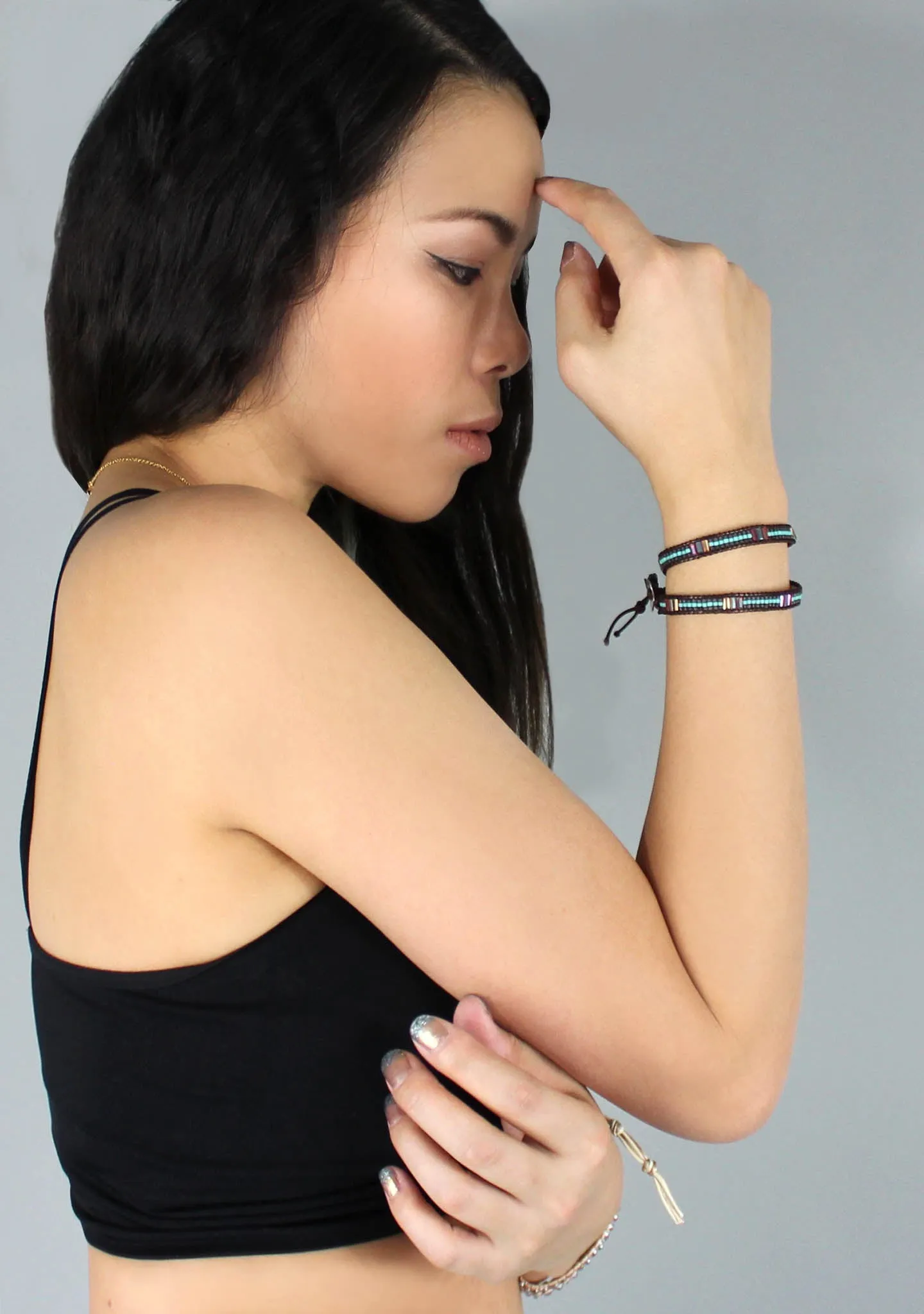 X Katie Soleil Bodhi Double Wrap Beaded Bracelet