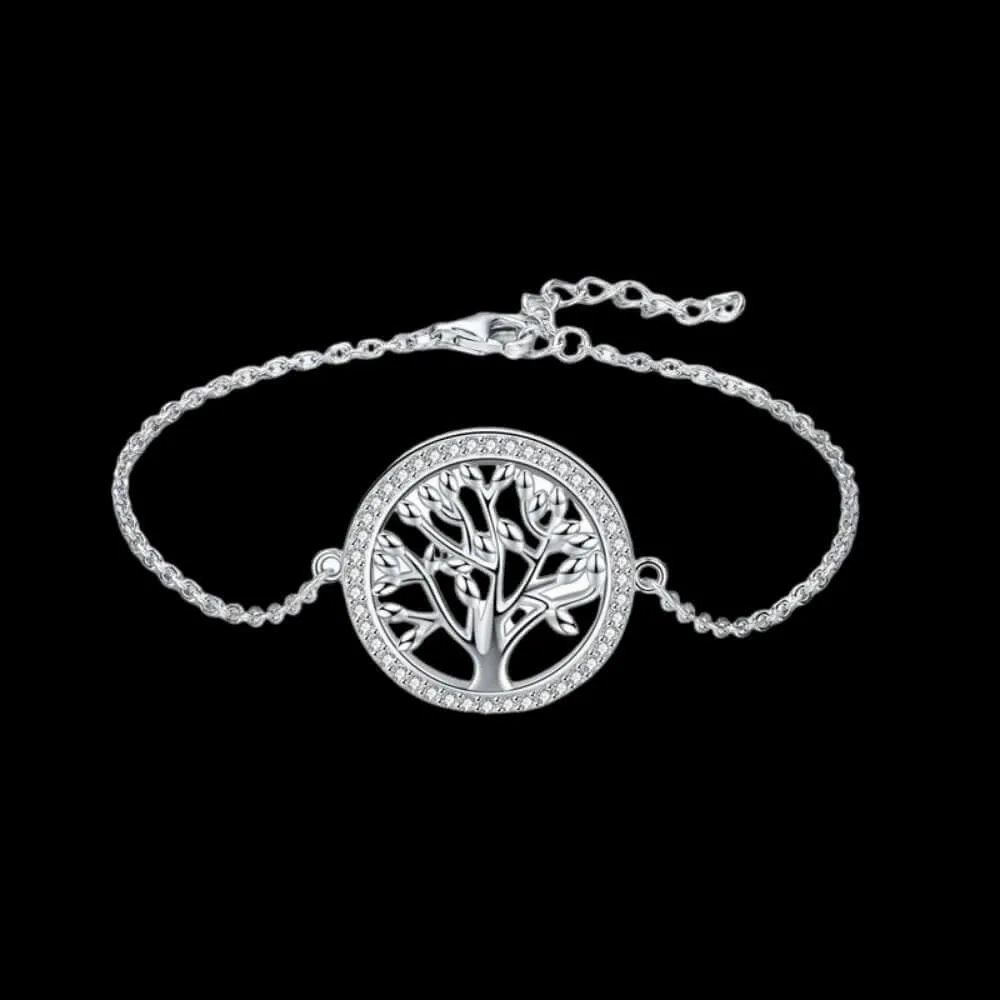 Yggdrasil Silver Sterling Bracelet